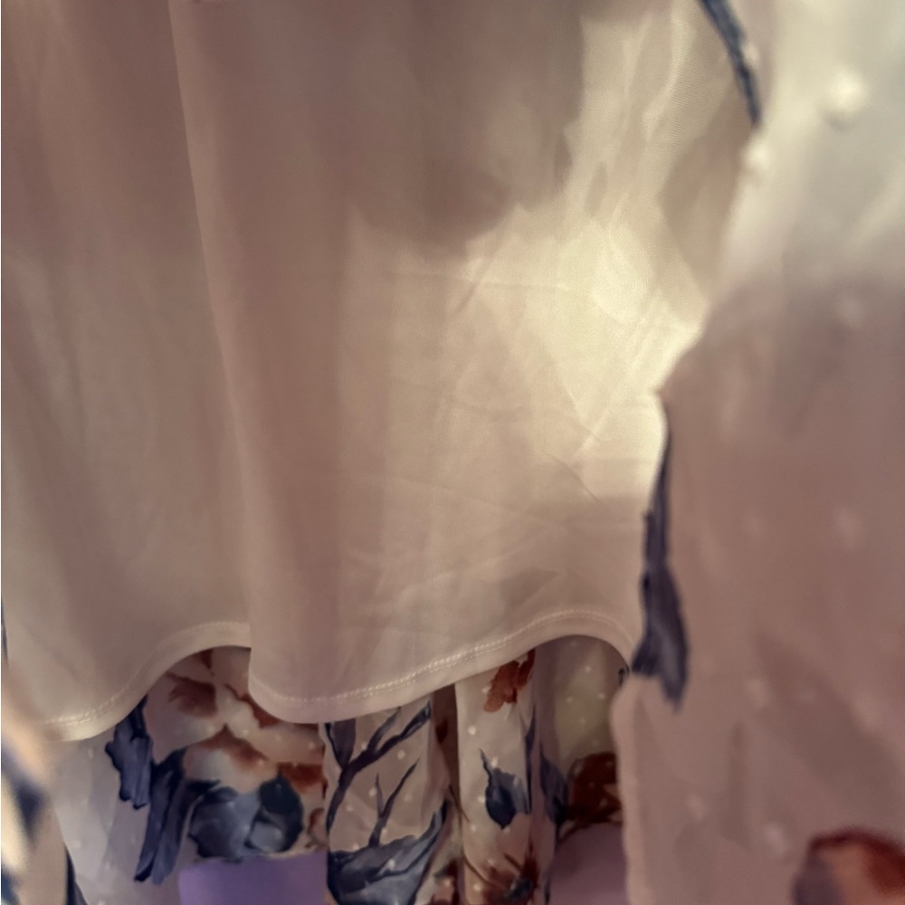Lane Bryant Dress NWT  with Blue and Brown Floral Pattern Size 16 - Picture 4 of 11